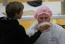Middle School raises money, celebrates with pies in the face