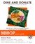 White flyer with orange band. Picture of bibibop bowl of food. 