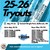 Blue painted flyer with black print